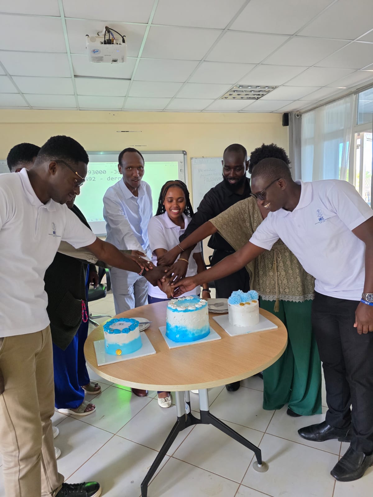 Cake-cutting celebration