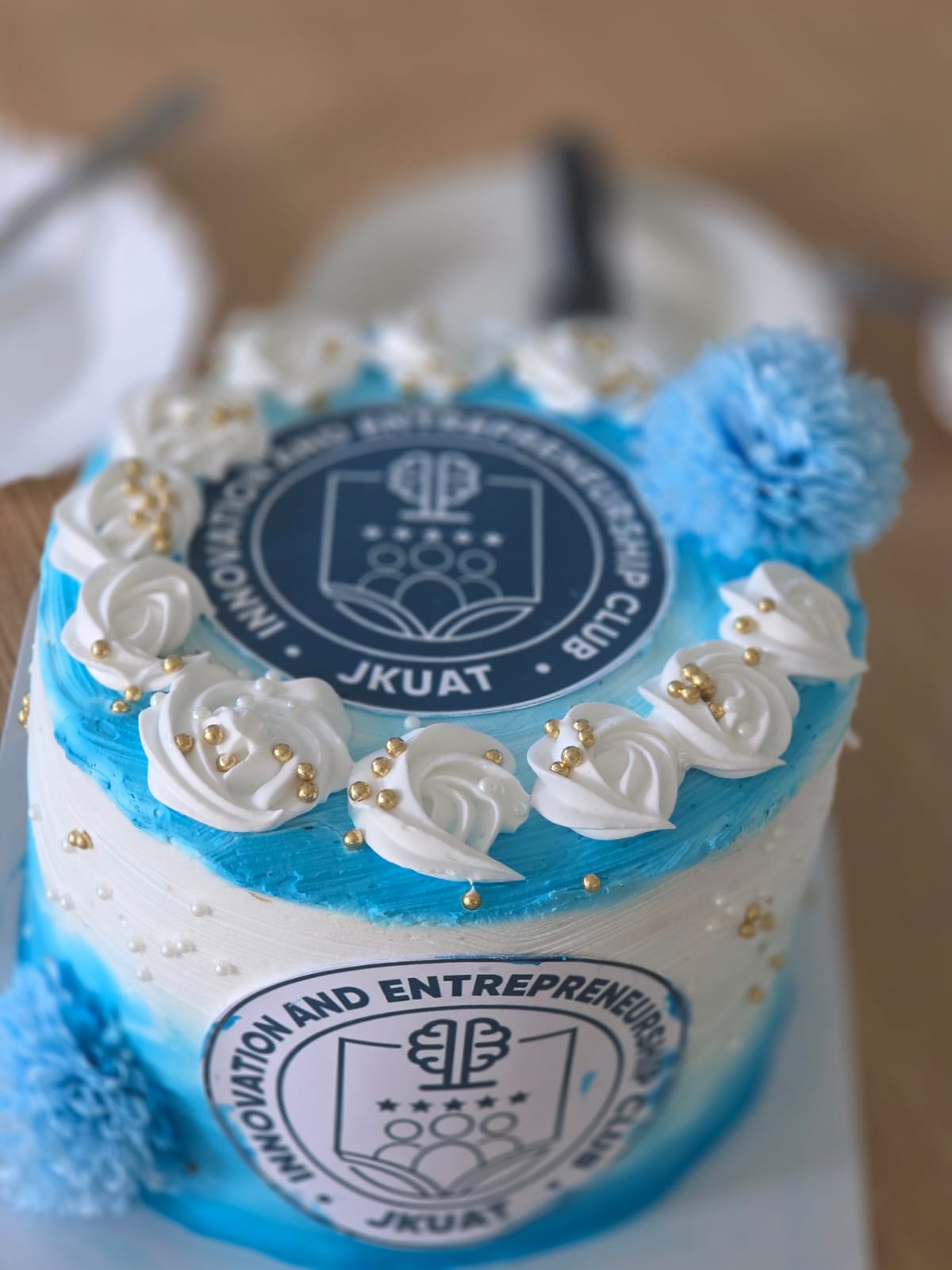 IEC branded celebration cake